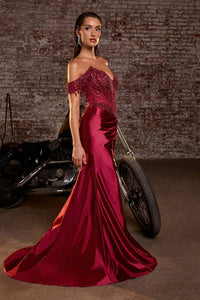 Etta – Abendkleid Glitzer Satin Corsage Beinschlitz