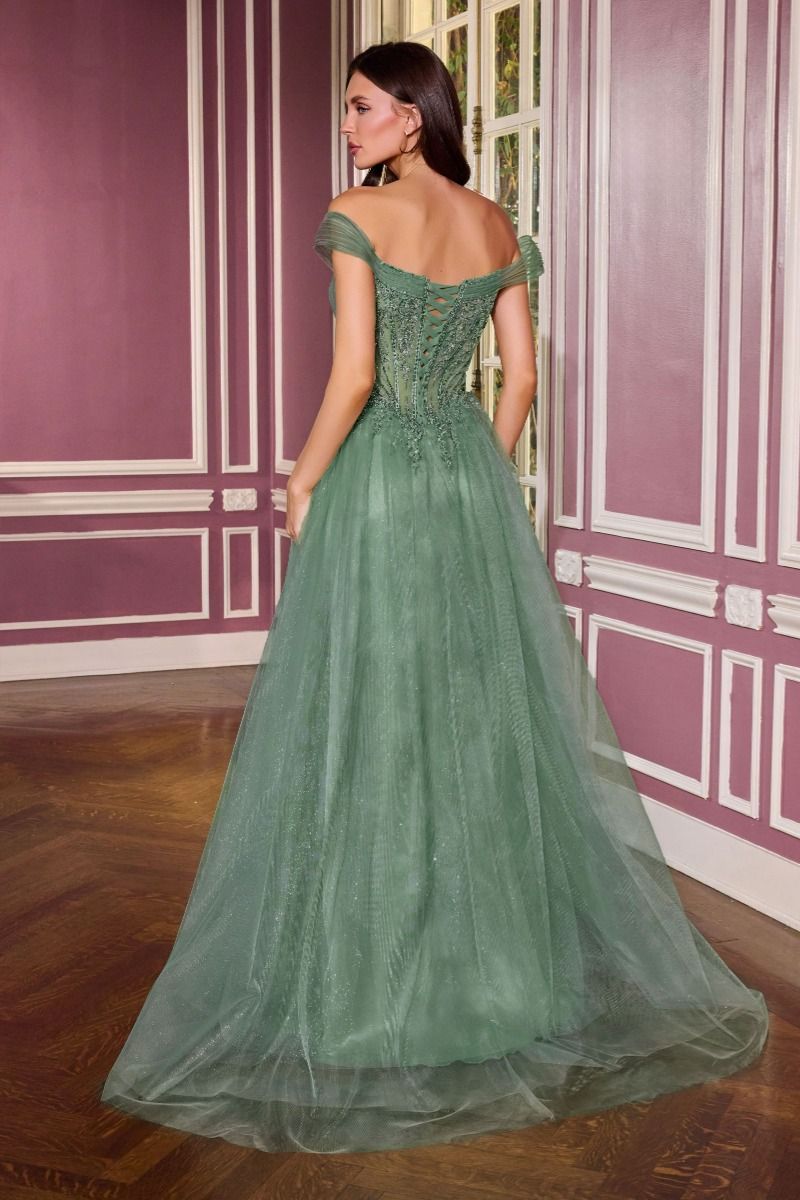 Deena – Abendkleid Ballkleid Glitzer Tüll Corsage
