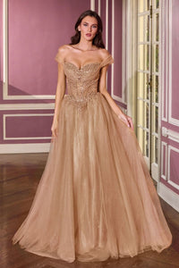 Deena – Abendkleid Ballkleid Glitzer Tüll Corsage
