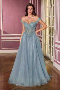 Deena – Abendkleid Ballkleid Glitzer Tüll Corsage