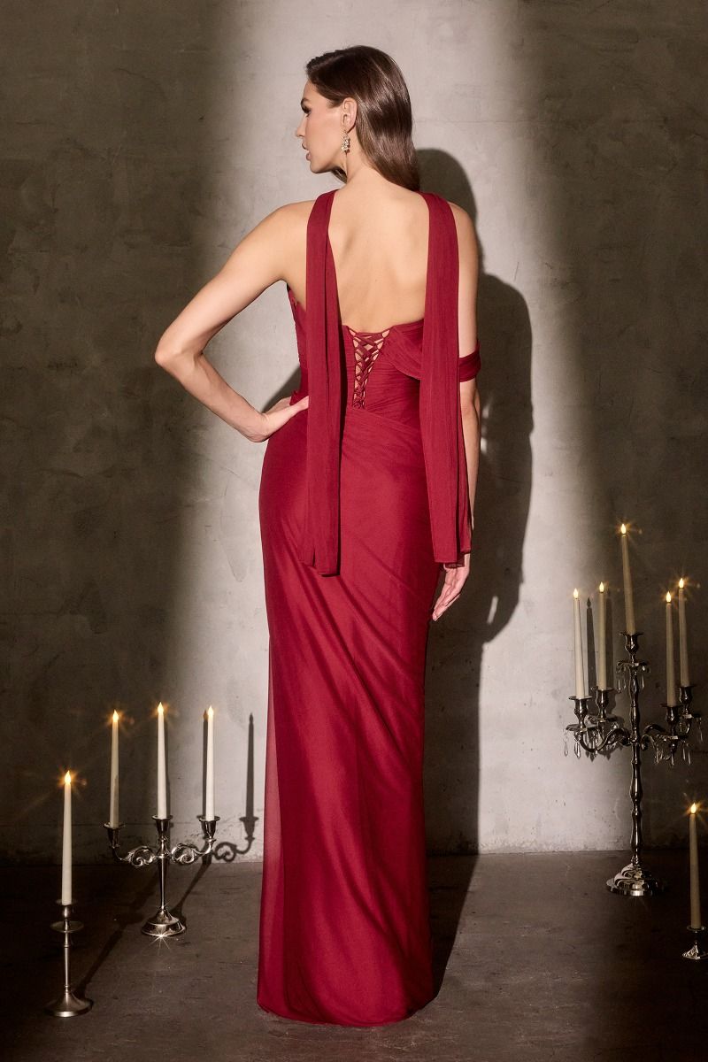 Roslyn – Abendkleid Chiffon Corsage Sweetheart Figurbetont