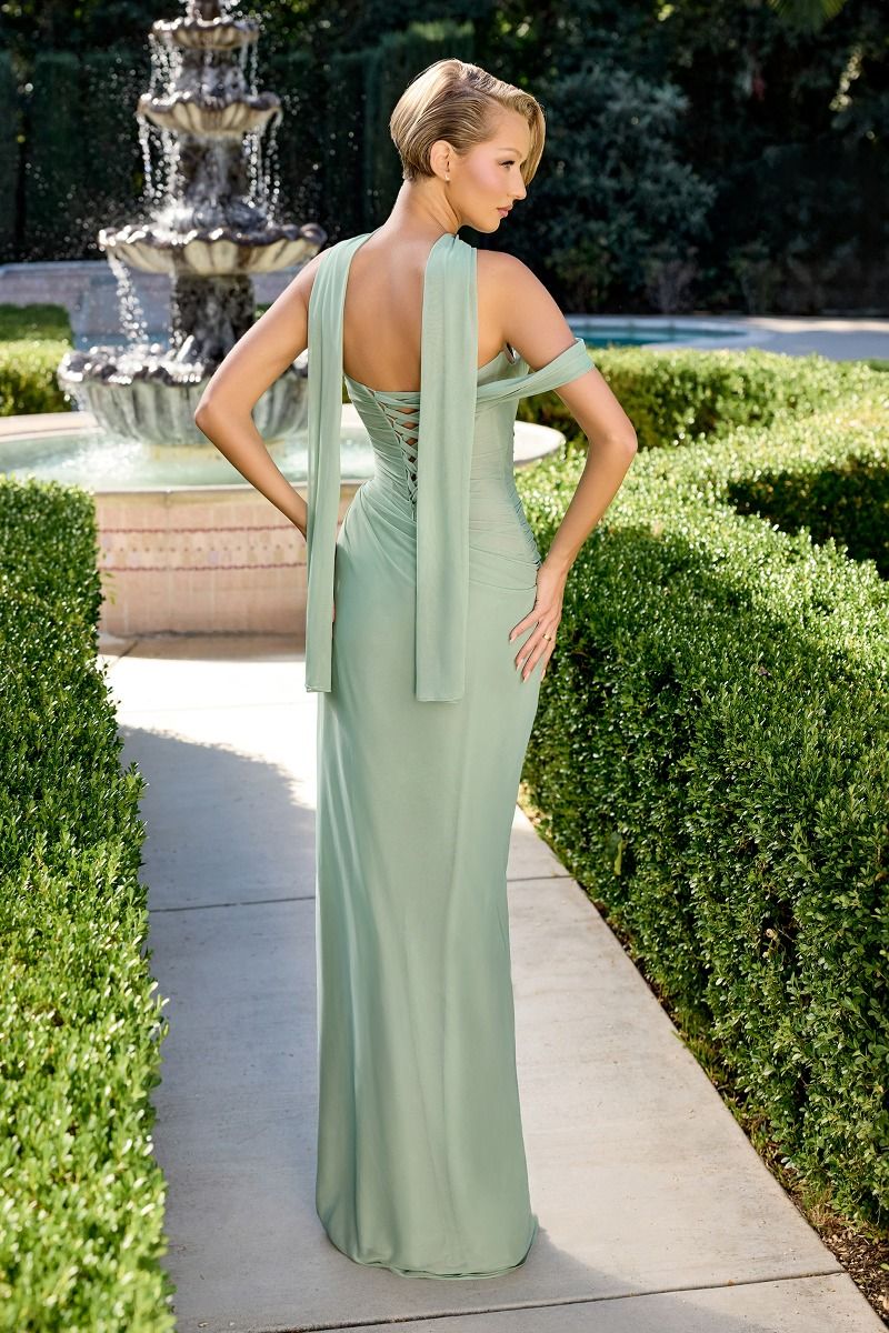 Roslyn – Abendkleid Chiffon Corsage Sweetheart Figurbetont