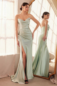 Duska – Abendkleid Satin, Elegant und Figurbetont